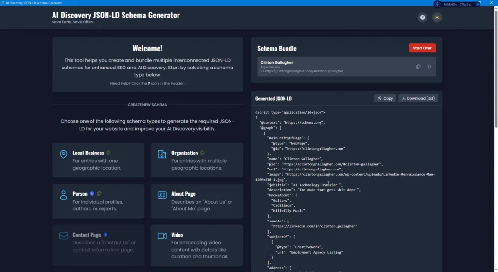 Screenshot_AI-Discoverability-JSON-LD-Schema-Generator