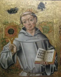 Saint Bernardino is the Roman Catholic patron saint of advertising and communications.
